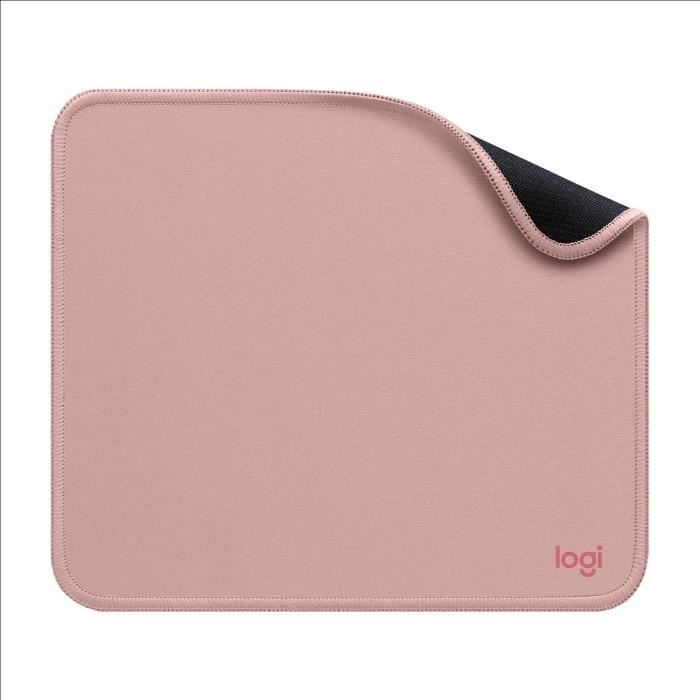 Logitech - Tapis de souris durable - Glissement facile - Rose