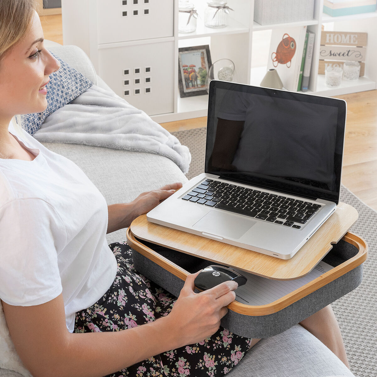 Bureau Portatif avec Plateau de Rangement