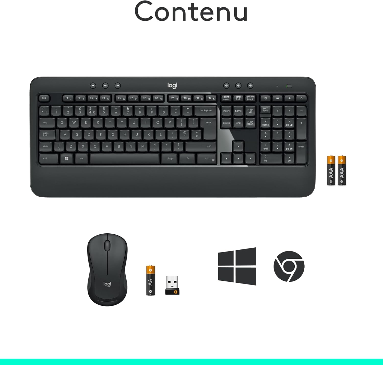 Logitech MK540 Wireless Keyboard Mouse Combo