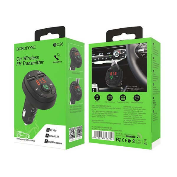 Chargeur Voiture / Transmetteur FM Borofone BC26 - BASIC INFORMATIQUE