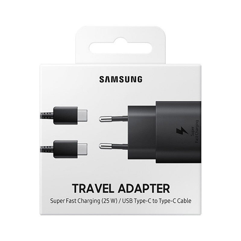 Samsung - Chargeur Secteur, Adaptateur USB Type C Fast Charge 25W & Câble USB Type C - BASIC INFORMATIQUE